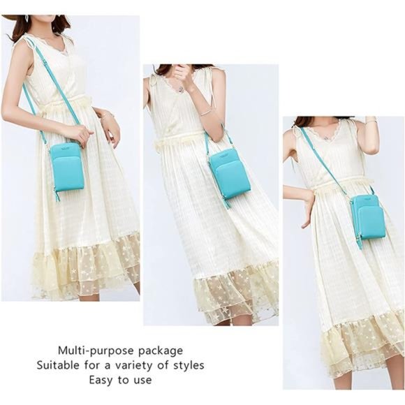 Small Crossbody Cell Phone Purse Women Mini Messenger Shoulder Handbag Wallet - Picture 4 of 6